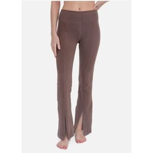 RSQ Active Slit Front Flare High Rise Brown Pants Medium